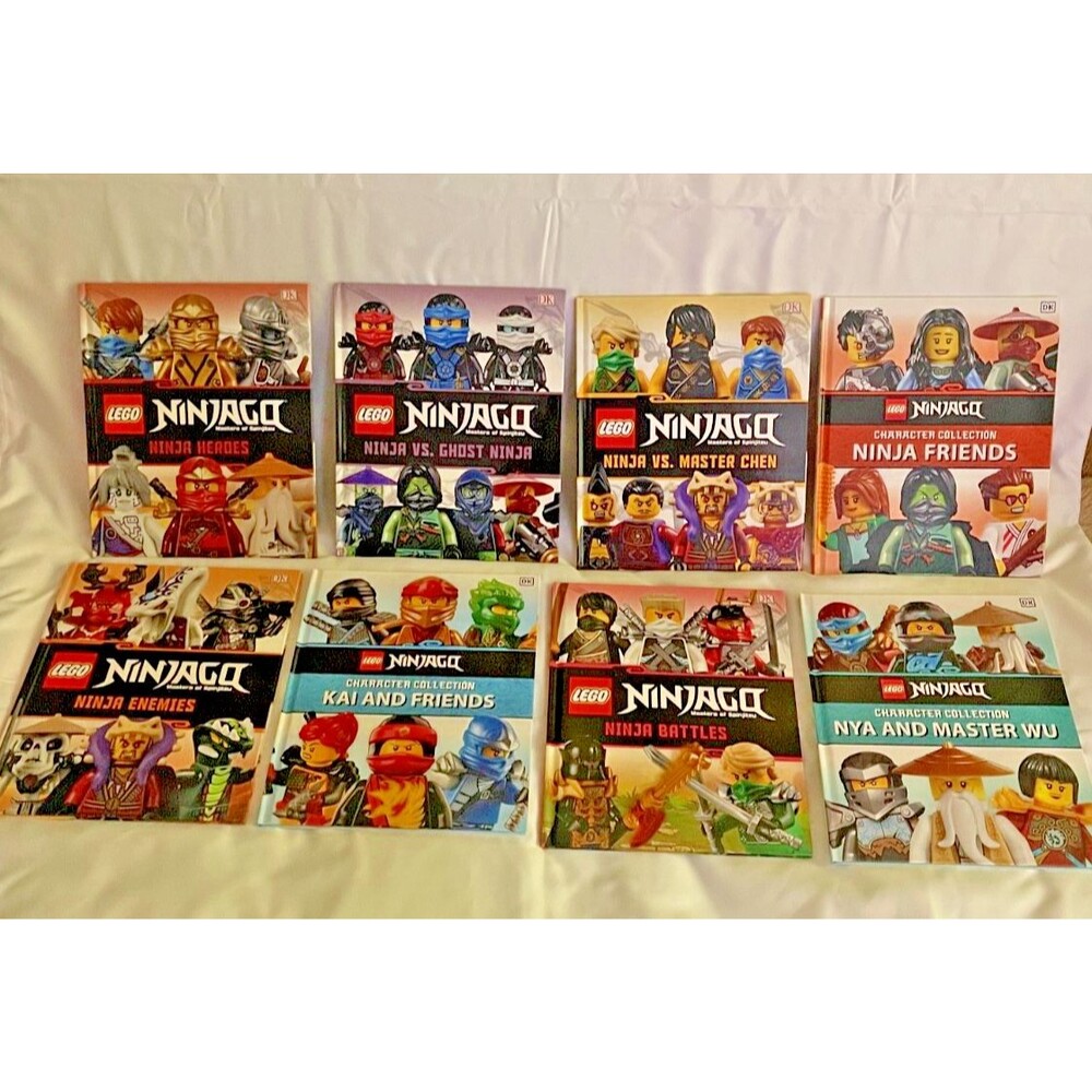 LEGO NINJAGO MASTERS Of SPINJITZU Hardcover Ninja Enemies Set of 8 Like NEW